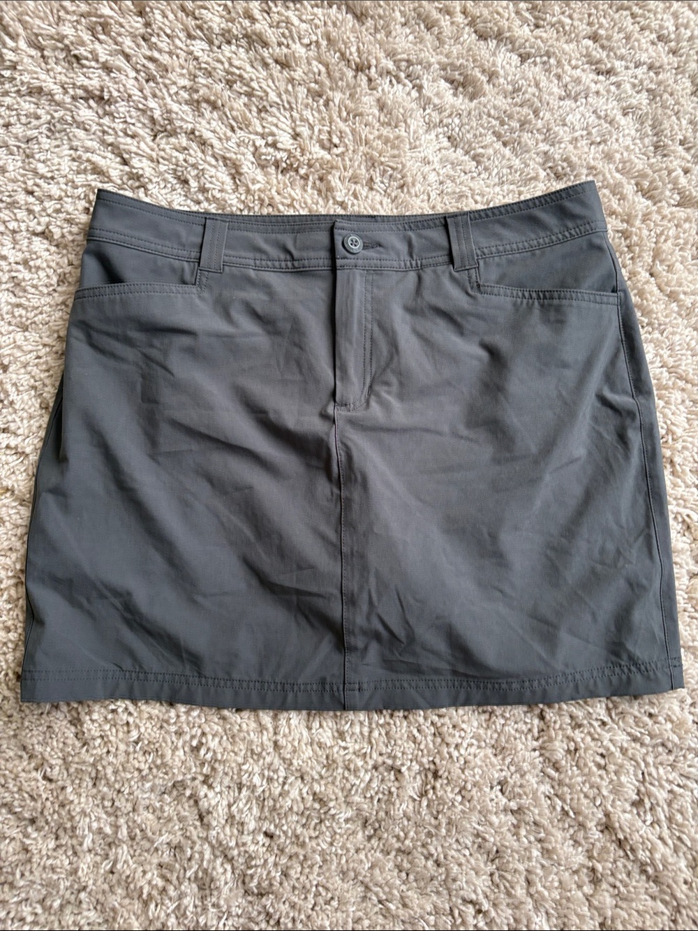 Eddie Bauer Charcoal Gray Skort with Logo Tab